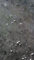 बादलों की गर्जना के साथ तेज बारिश और ओलावृष्टि