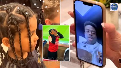 Bukayo Saka Takes Time to FaceTime Kim Kardashian’s Son Saint and His Mates