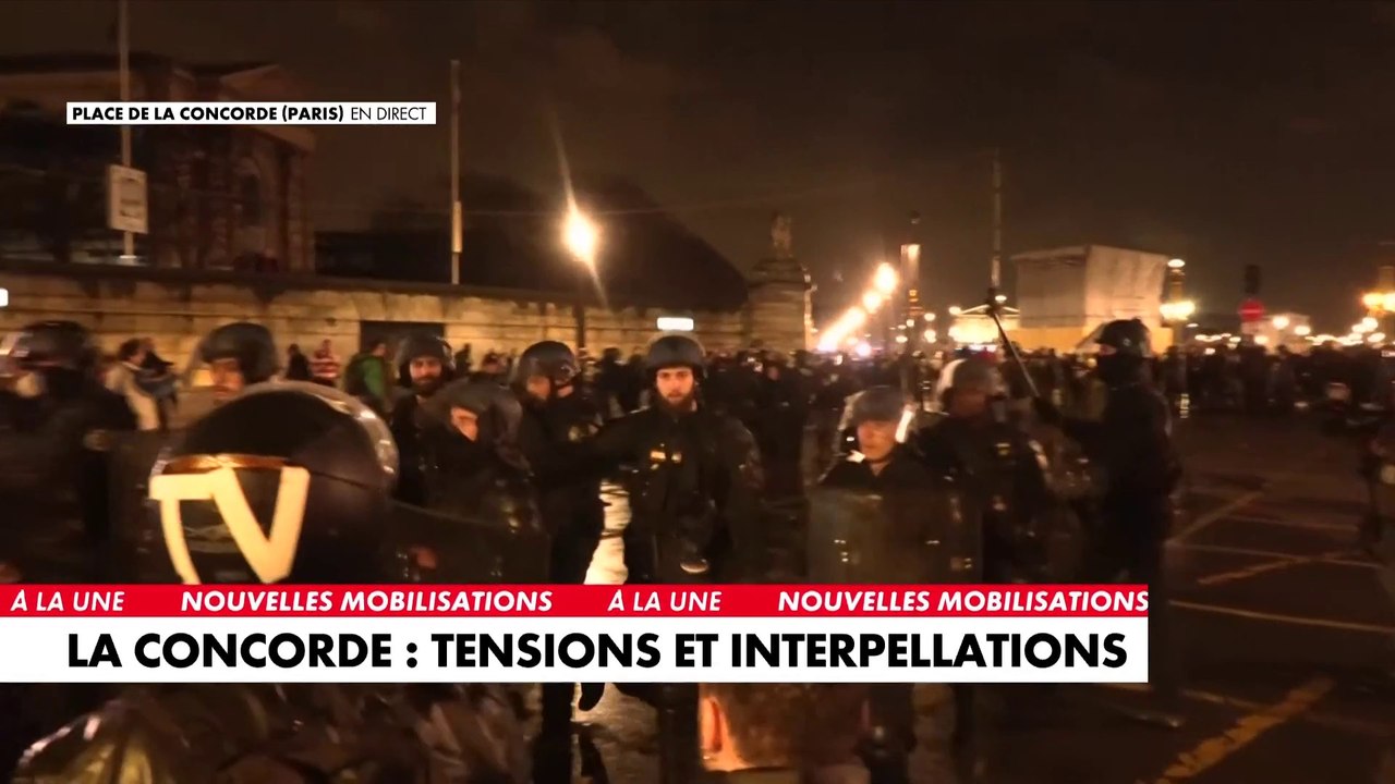 Réforme des retraites : tensions et interpellations à la Concorde