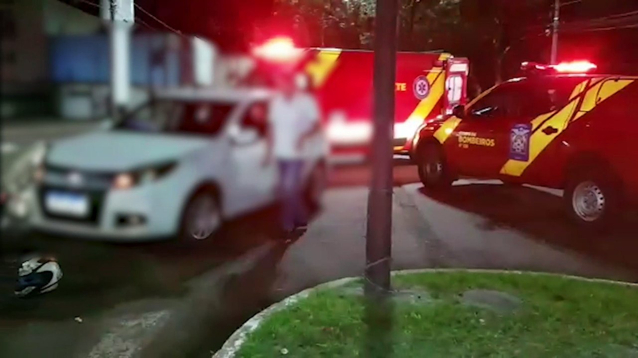Motociclista sofre fratura exposta no pé em acidente no São Cristóvão