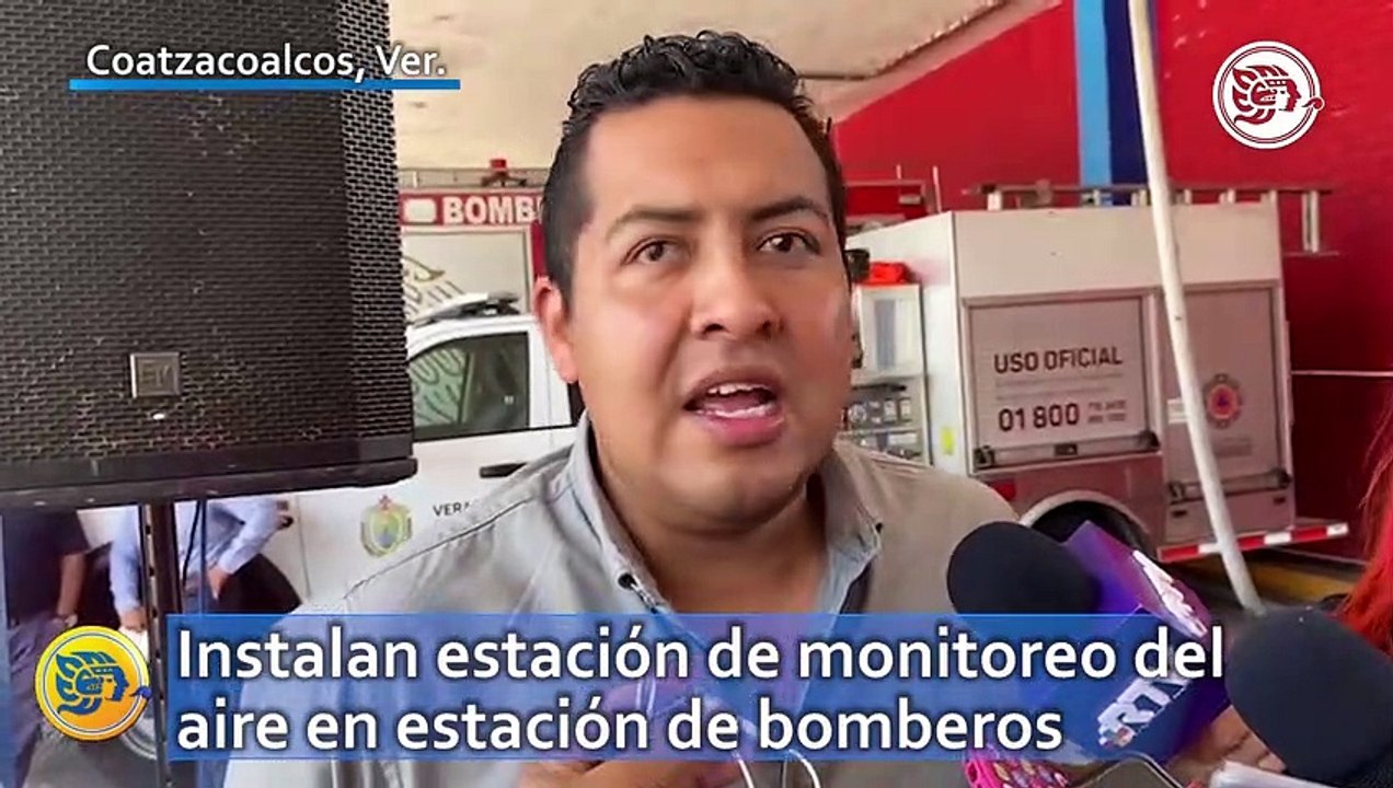 Instalan estación de monitoreo del aire en estación de bomberos