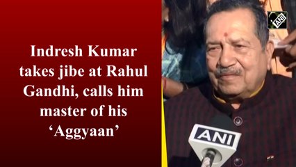 Indresh Kumar takes jibe at Rahul Gandhi, calls him master of his ‘Aggyaan’