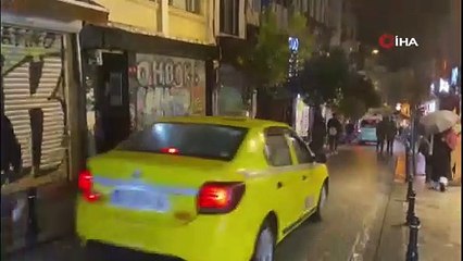 Galata’da dehşet anları kamerada