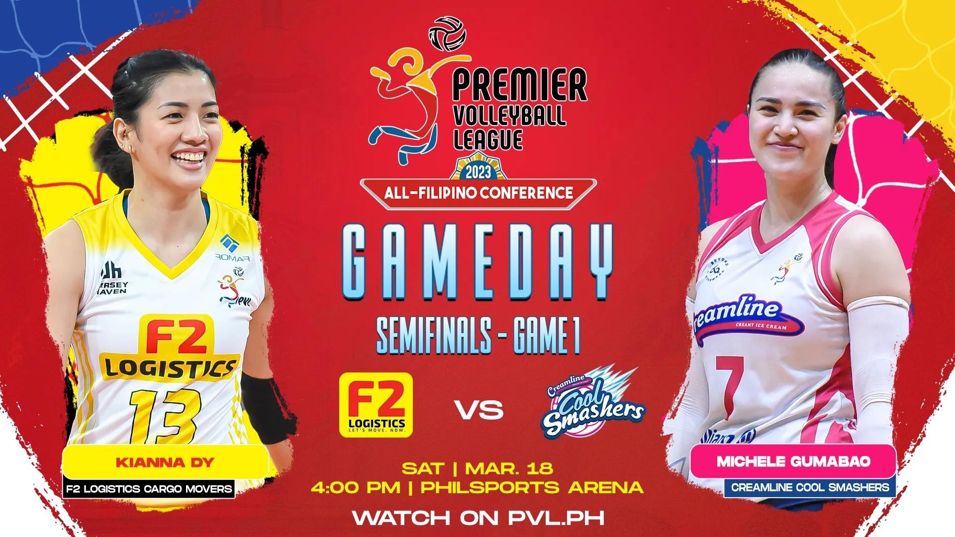GAME 1 MARCH 18, 2023 F2 LOGISTICS CARGO MOVERS vs CREAMLINE COOL SMASHERS ALL-FILIPINO CONFERENCE