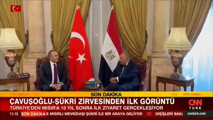 SON DAKİKA: 10 yıl sonra ilk resmi ziyaret: Dışişleri Bakanı Mevlüt Çavuşoğlu Mısır'da