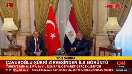 10 yıl sonra kritik temas! Çavuşoğlu-Şükri zirvesinden ilk görüntü
