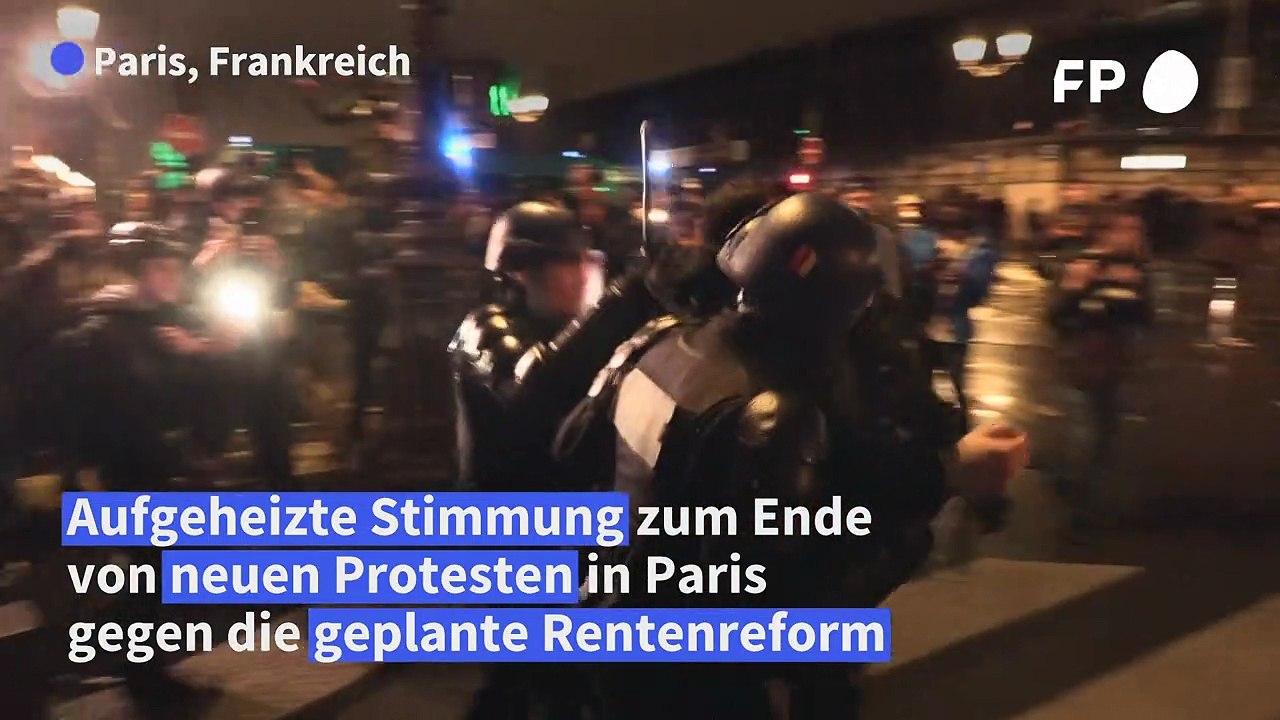 Erneut Proteste in Paris gegen geplante Rentenreform in Frankreich