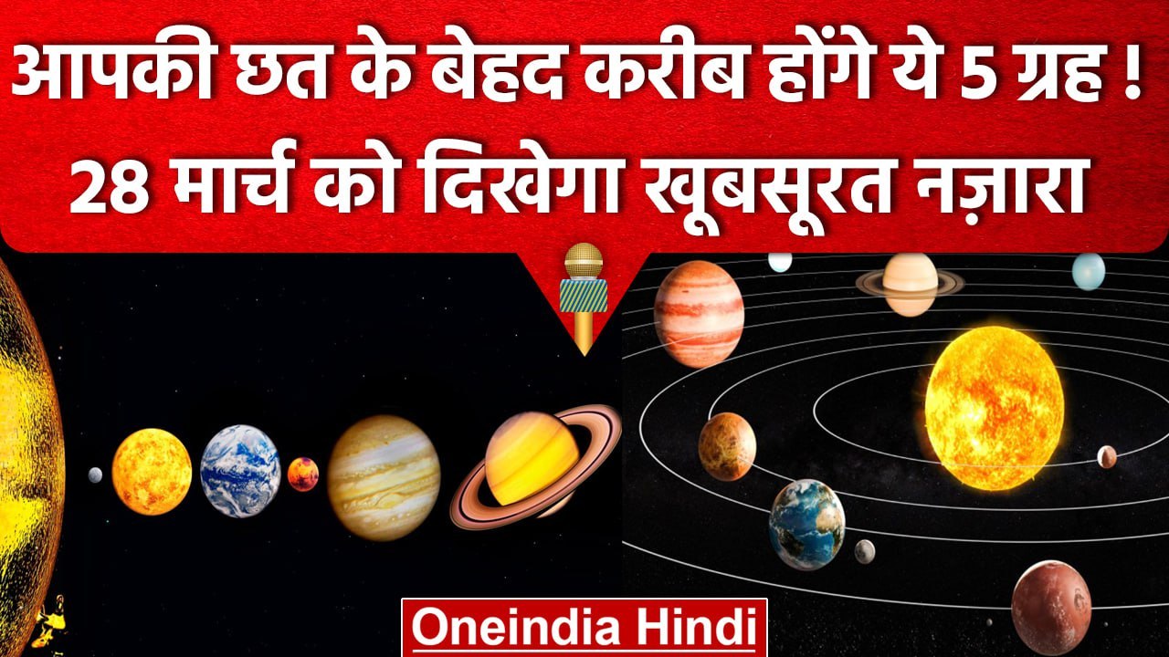 Mercury, Venus, Mars, Uranus और Jupiter होंगे आपके नजदीक, 28 March को दिखेगा नजारा | वनइंडिया हिंदी