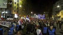 تظاهرة في بلغراد احتجاجا على خطة أوروبية لتطبيع العلاقات بين صربيا وكوسوفو