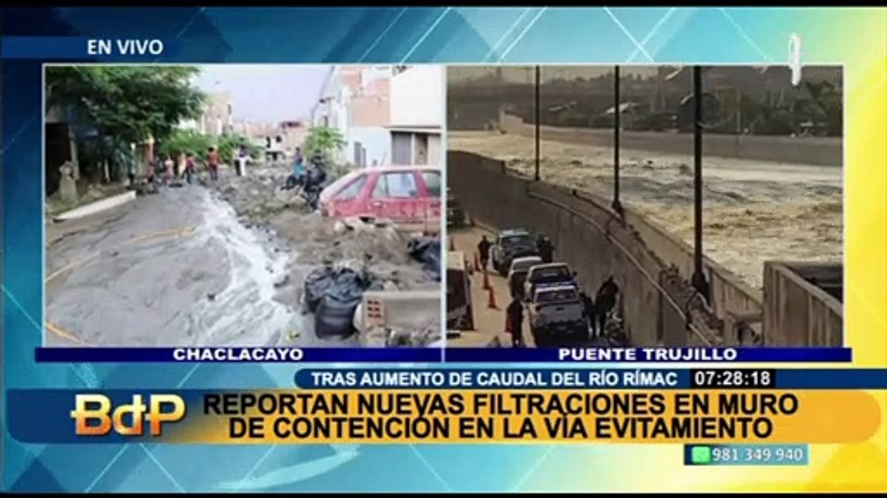 Lima Expresa se pronuncia por nuevas filtraciones en muro de contención en la vía Evitamiento