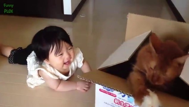 Funny Babies Laughing Hysterically at Cats Compilation (2023)