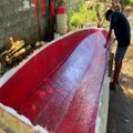 Young Man Built a Scrap Engine yachts with 1600cc