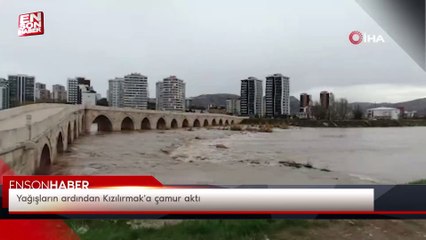 Yağışların ardından Kızılırmak'a çamur aktı