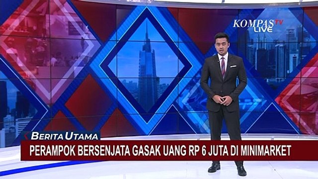 Perampok Bersenjata Gasak Uang Rp 6 Juta di Minimarket, Aksi Pelaku Terekam CCTV!