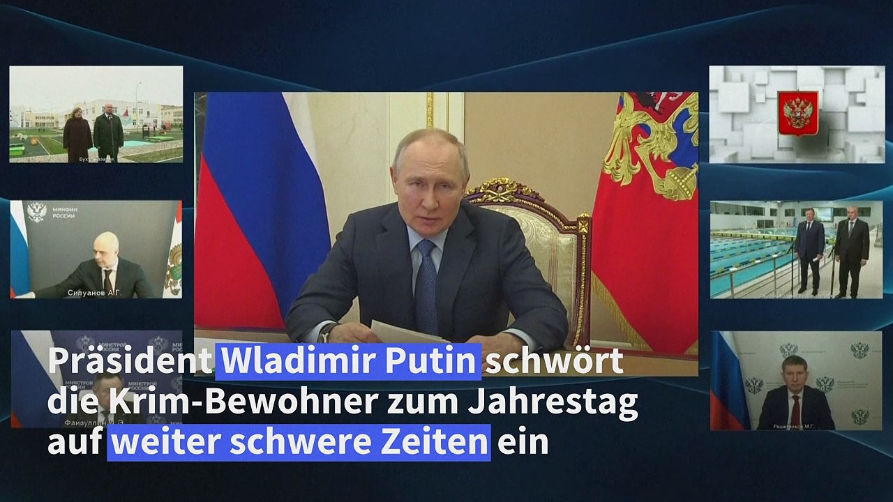 Jahrestag der Krim-Annexion: Putin nennt Sicherheit 'vorrangig'