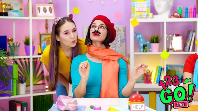 COOL ART HACKS AND DIY CRAFTS || Funny Drawing Challenges! Best Creative Hacks By 123 GO!LIVE