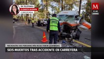 Camioneta choca contra camión en Zinapécuaro, Michoacán; deja seis muertos y 2 heridos