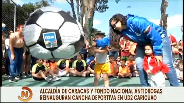Alcaldía de Caracas y FONA reinauguran cancha deportiva en el sector UD2 de la parroquia Caricuao