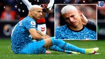 RICHY'S HEARTACHE Richarlison goes off injured in tears just four minutes into Tottenham clash with Southampton as ‘s***’ season continues