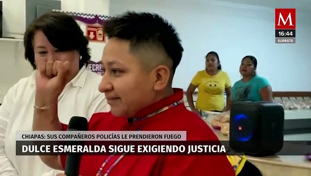 Policías le prenden fuego a una de sus compañeras, ella sigue exigiendo justicia; Chiapas
