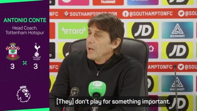 FOOTBALL: Premier League: Antonio Conte says Tottenham are used to disappointing results