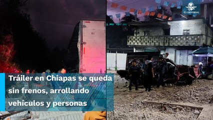 Accidente de tráiler en Oxchuc, Chiapas deja saldo de tres personas muertas