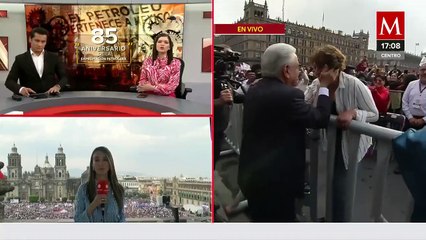 AMLO y Beatriz Müller salen de Palacio Nacional