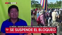 Pobladores levantan bloqueo en Yapacaní tras acuerdo con el Gobierno