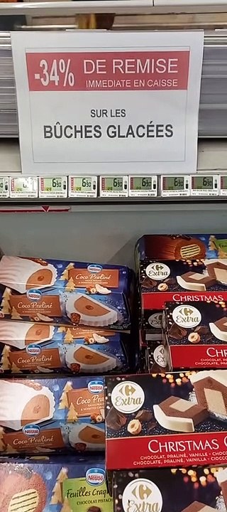 34% De Remise Sur Les Bûches Glacées  CARREFOUR ❤️‍ PROMOTION 2023 #carrefourfrance  #bonplan #2023 (2)