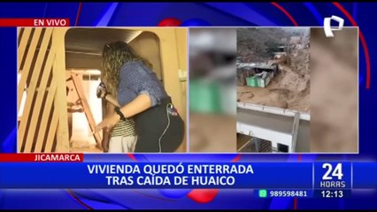 Huaico en Lima: Vivienda terminó enterrada 1.50 metros bajo el barro