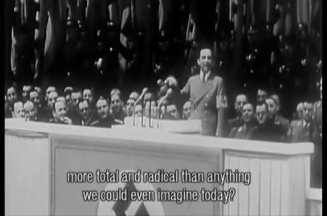 Joseph Goebbels, total war narration speech (English Subtitles) Vidéo