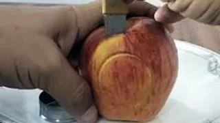 Apple and guava fruit art.