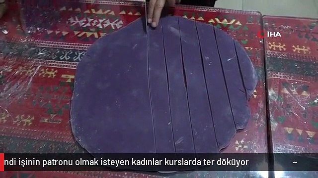 Kendi işinin patronu olmak isteyen kadınlar kurslarda ter döküyor