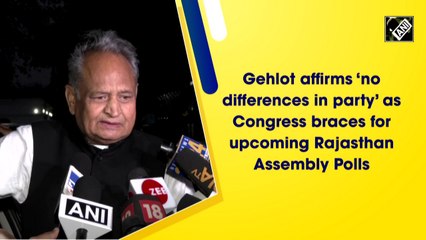 Descargar video: Gehlot affirms ‘no differences in party’ as Congress braces for upcoming Rajasthan Assembly Polls