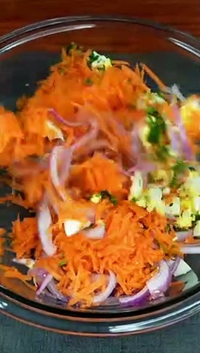 ¡Esta será la ensalada favorita de tu esposo, es muy fácil y rápida!  #viral  #parati  #recetas  #cocina #ensaladas #ensaladasaludable #zanahoria