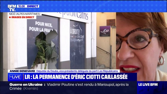 Cette violence est très dangereuse, très inquiétante : Annie Genevard (LR) réagit à l'acte de vandalisme contre la permanence d'Éric Ciotti