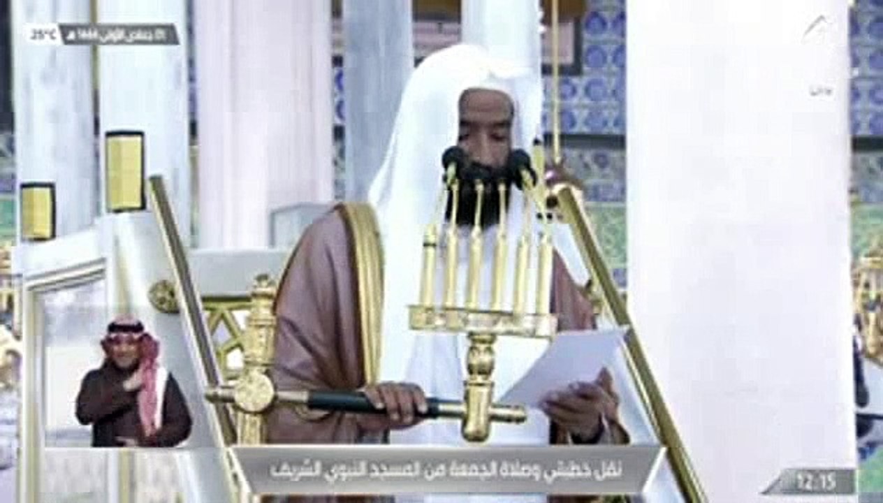 خطبة الجمعة ,الحرم النبوي , المسجد النبوي , 1 جمادى الاولى 1444هــ ـ, 25-11- 2022 ,  عبدالله البعيجان