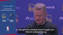 NBA schedule caught up with Curry - Kerr