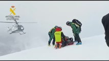 Complicado rescate de un esquiador herido en Picos de Europa
