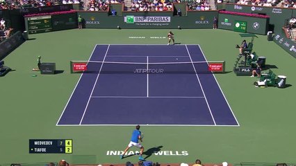 Indian Wells - Medvedev en finale après 8 balles de match contre Tiafoe