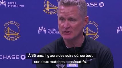 Warriors - Kerr : “Les jambes de Curry pas là ce soir ? A 35 ans, ça arrive”