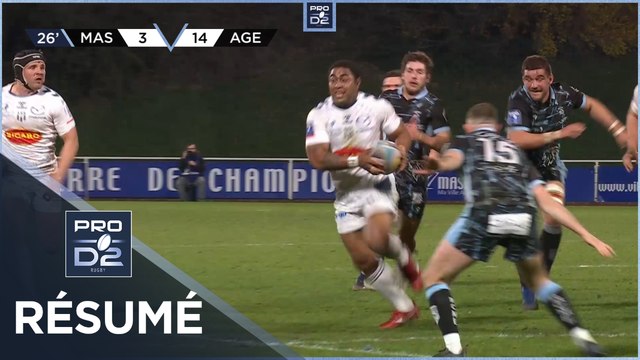 PRO D2 - Résumé Rugby Club Massy Essonne-SU Agen: 16-22 - J24 - Saison 2022/2023