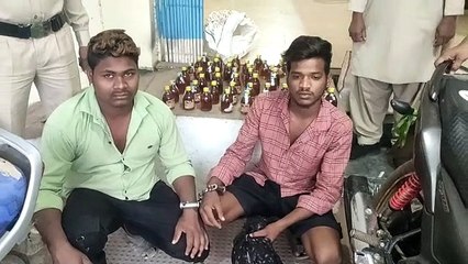 अवैध शराब परिवहन करते दो आरोपी पुलिस गिरफ्त में आए