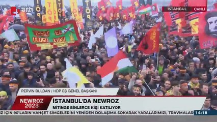 HDP Eş Genel Başkanı Pervin Buldan İstanbul Yenikapı'da düzenlenen Newroz kutlamalarında konuştu