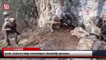 Şırnak Jandarma bölge komutanlığının düzenlediği operasyon