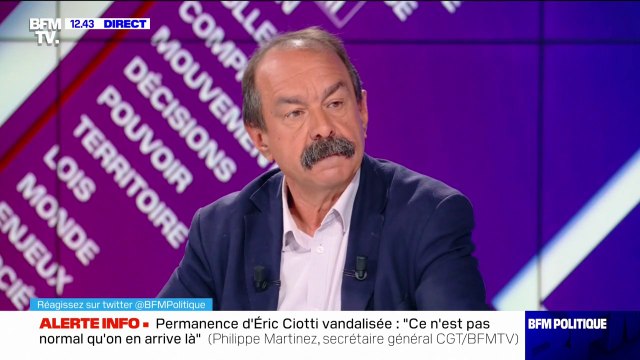 Philippe Martinez aux députés à propos de la motion de censure: C'est l'occasion de voter ce que vous n'avez pas pu voter jeudi dernier