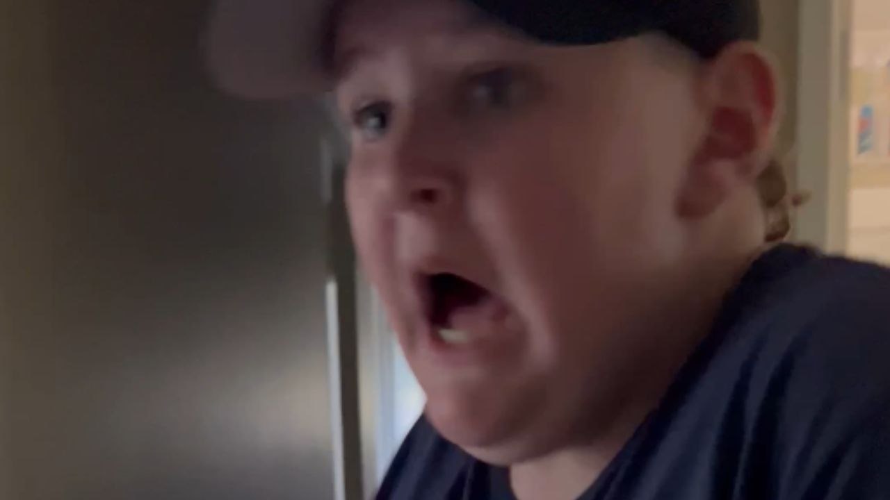 Girl catches jumpy brother offguard with a hilarious scare prank