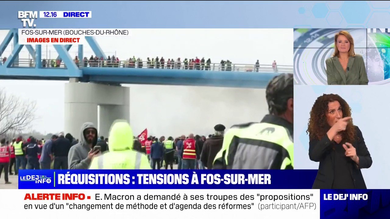 Tensions à Fos-sur-Mer: "Ils ont tirés des gaz lacrymogènes sans  sommation", affirme Olivier Mateu (CGT) - Vidéo Dailymotion