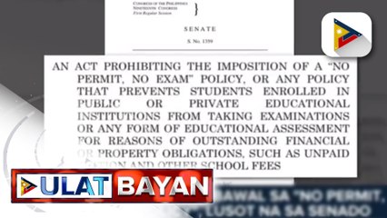 Panukalang nagbabawal sa 'no permit no exam' policy, lusot na sa Senado