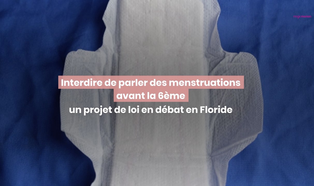 Une loi en Floride vise à interdire de parler des menstruations à l'école avant la 6ème